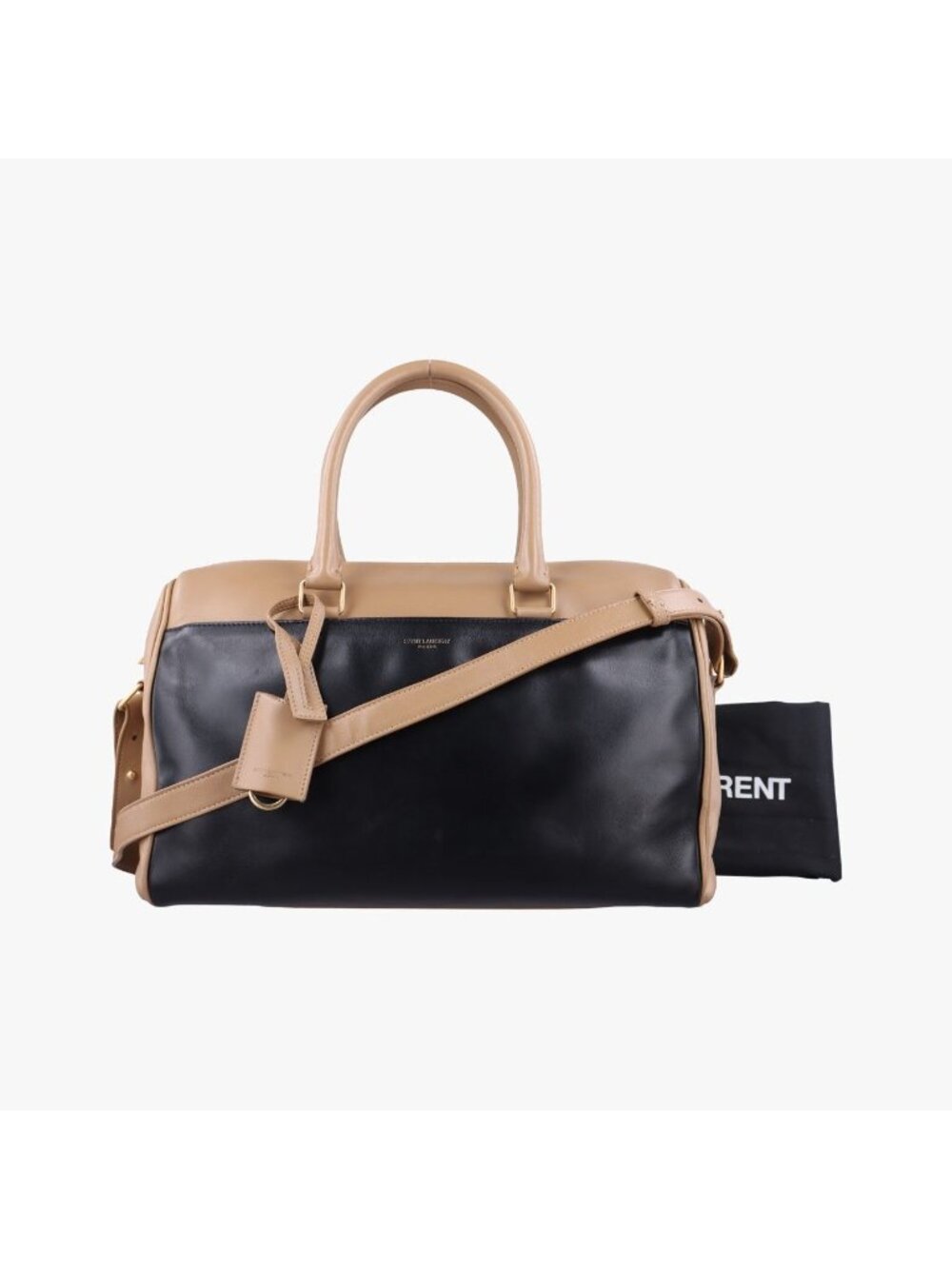 Saint Laurent Classic Duffle 6 Black Khaki Leather